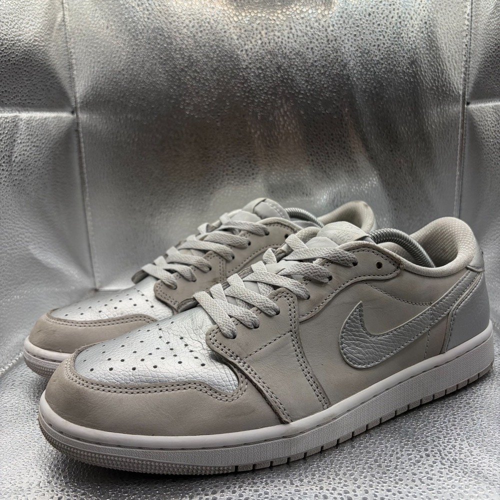 Size 11 Nike Air Jordan 1 Retro Low OG Neutral Gray Silver Mens Shoes CZ0790-002 - Picture 5 of 12